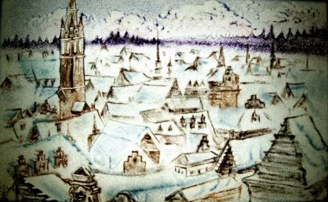 Новогодний песочный спектакль «Снежная королева»